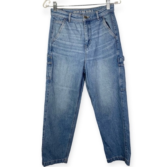 American Eagle Outfitters Highest Rise 90's Boyfriend carpenter jeans in 4 short - Picture 1 of 9